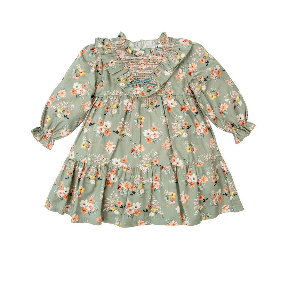 NEW BABIDU girl's acacia dress in green